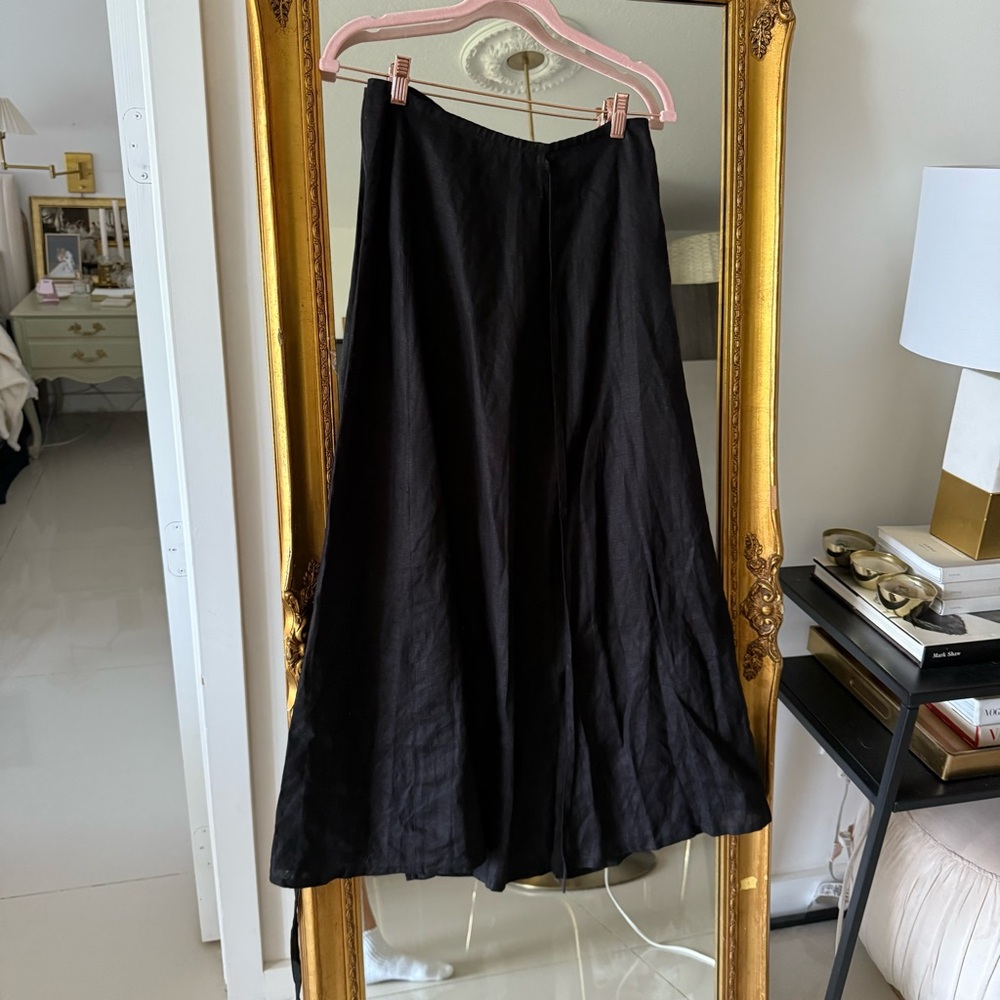 Monday Swimwear Black Maxi Skirt coverup with Side Slit - Picture 5 of 5